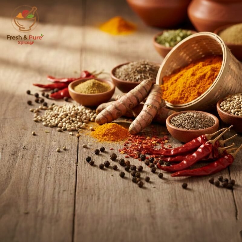 Fresh spices in India