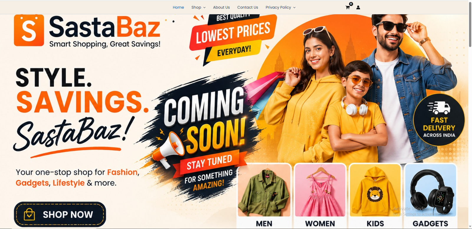 Modern WordPress business website design created using Elementor