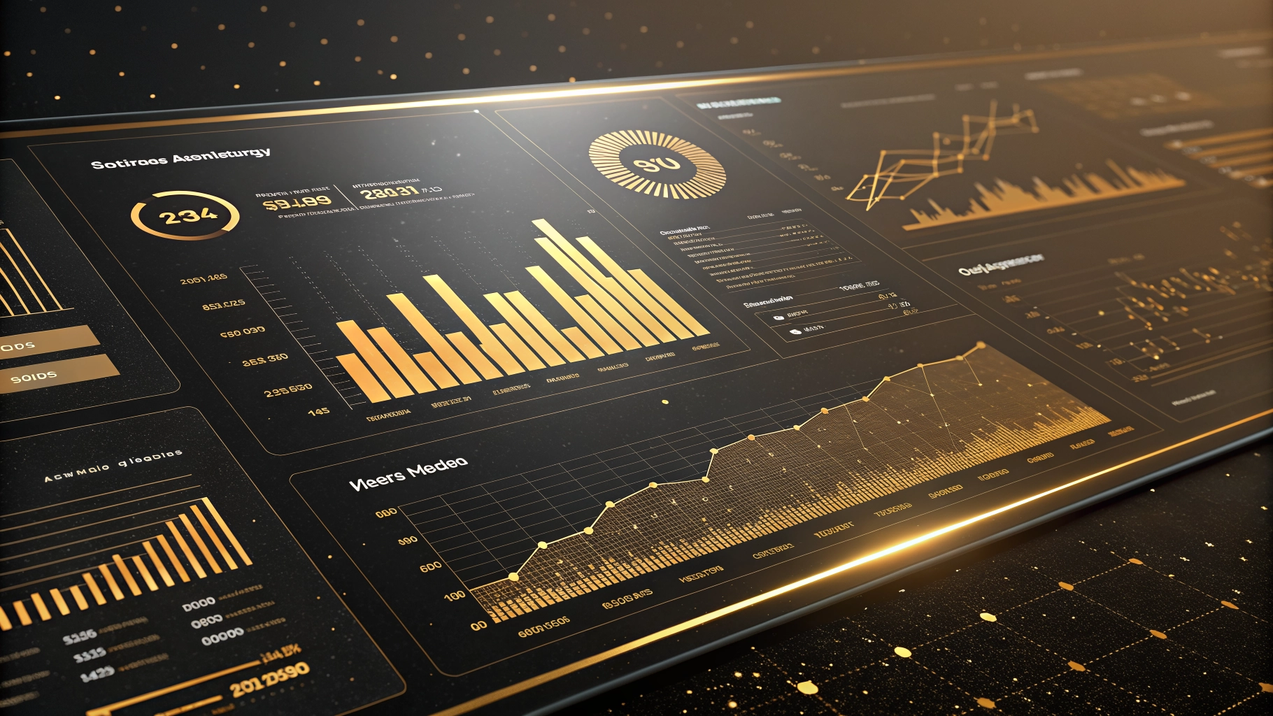 Meta Ads case study showing 5.80X ROAS and 6 website purchases in a premium black and golden theme
